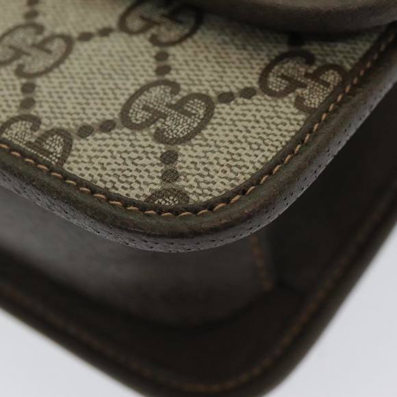 GUCCI GG Canvas Web Sherry Line Shoulder Bag PVC Beige Green Red Auth ep5199 - Picture 11 of 16